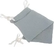 HAPINARY Double Slot Storage Bag for Bed Stroller Bag Mesh Pouch Cotton Fabric Lightweight Reusable Organizer