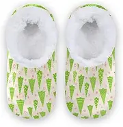 [Caihoyu] Slippers for Kids Girls Boys Coral Fleece Non-Slip Lightweight House Shoes Home Indoor