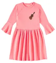 [Mini Rodini] Mini Rodini Violin embroidered dress Y 10/11 pink