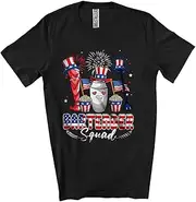 [Generic] Bartender Squad; Humorous 4th of July Three Bartender Tools; American Flag Patriotic Group Unisex T-Shirt