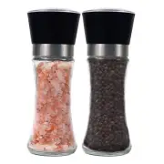 Pink Salt and Black Pepper Grinder Set, Clear, Medium