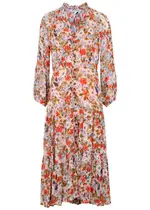 Veronica Beard Zovich Floral-print Chiffon Midi Dress - Multicoloured - 0 (UK4 / Xxs) 0 (UK4 / XXS)