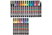 Uni Posca Paint Marker Pens, Fine Point, Bundle Set of 24