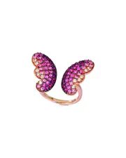 Le Vian Butterfly 14K Rose Gold 2.00 ct. tw. Sapphire Half-Eternity Ring