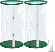 [DECOHS] 2Pcs PVC Mini Greenhouses, 21.6" x 11.8" Transparent Flower Mini Greenhouse Cover, Portable PVC Plant Protector with Zipper & Nail for Indoor Outdoor Gardening, Cold Frost Protection