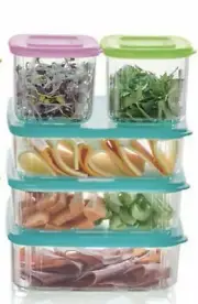 New Tupperware Clearmates Storage Containers Set Refrigerator Bowls Seals New