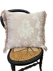 Pair of Chenille cushion covers 45cm x 45cm - CREAMY PINK