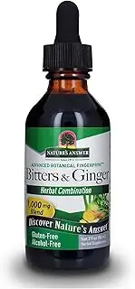 Nature's Answer Alcohol Free Bitters and Ginger 1000 mg, 2 oz - Supports Digestion - Supports Stomach Function - Gluten Free, Alcohol Free Herbal Supplement