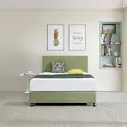 Linen Fabric Double Bed Deluxe Headboard Bedhead Olive Green Palermo