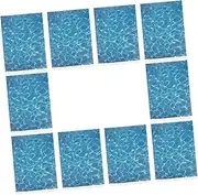 10pcs Imitation Background Paper Water Scene Water Stream for Diorama River Stream Sand Table Supply Sand Table Fake Water Artificial Water Decor Plastic Blue
