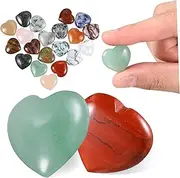 Parliky Heart Shape Stones Set 20pcs Small Hearts Crystal Stones for Jewelry Making Crystal Heart Decorations
