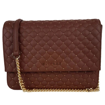 Baldinini Trend Chic Quilted Calfskin Shoulder Bag with Studs - RRP 372.6 USD