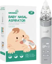 Nasal Aspirator for Baby,Electric Nose Sucker with 3 Tips & Soothing Music(Gray)
