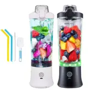 600ML Portable Mini Blender USB Rechargeable Juicer Cup Bottle Smoothie Maker