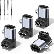 USB-C Watch Charger for Garmin Watch 4 Pack, USB C Garmin Charging Converter for Fenix 8 7 7S 7X 6 5 5S Plus/5 Plus/5X Plus E Pro Solar (Space Gray, L Type)