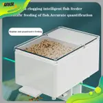 AREKER 水族館自動餵魚器,帶 LED 顯示屏的數字自動魚龜餵食器、定時器、抽屜、魚缸食物分配器,適用於水族館和魚缸