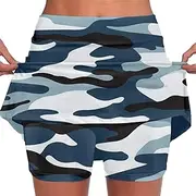 [Generic] Summer Skirts for Women Waist Pocket Skirt Exercise Yoga Pants Tennis Skirt