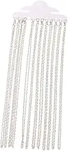 COLLBATH 12pcs Silver Jewelry Chain Link Chic Necklace for DIY Making Easy to Use Lobster Clasp Accessory for Custom Necklaces Charms