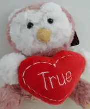 Animal Adventure Owl Plush True Love Valentine Stuffed Animal Heart Pink Red