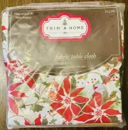 Trim A Home Holiday Fabric Table Cloth 70" Round & 36" Topper