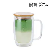 在飛比找ETMall東森購物網優惠-【CookPower鍋寶】雙層耐熱玻璃杯 400ml