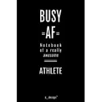 NOTEBOOK FOR ATHLETES / ATHLETE: AWESOME HANDY NOTE BOOK [120 BLANK LINED RULED PAGES]
