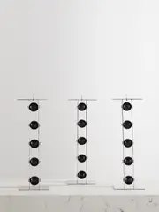 [Fourth Street] Fourth Street - Set Of Three Iron And Steel Candlesticks - Silver - One size One size Silver