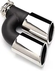 Auto Car System Double Exhaust Tip Outlet Nozzle Universal Muffler Bending End Tips Stainless Steel Dual Out Tail Tips