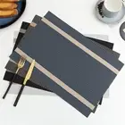 Elegant 6Pcs PVC Place Mats for Dining Tables Heat Resistant and Easy Clean