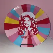 DOLLY ~ ROUND MULICOLOR MELAMINE "DOLLY PARTON" 14.25" TRAY ~ 1 or ALL