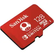 SanDisk Nintendo microSDXC Memory Card 128GB Class 10 UHS U3 rating Lifetime ...