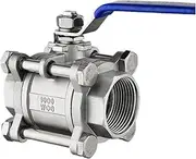 1/2" 3/4" 1" Female Thread SS201 Stainless Steel SS304/316 Three 3 Piece Full Port Ball Valve DN15 DN20 DN25 DN32 DN40 Q11F-16P Ball Valve(1-1/2",SS304)
