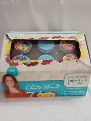 Pioneer Woman Wildflower Whimsy Spice Rack & Jar Set New In Box