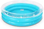 WateBom 60 Inch Glitter Inflatable Kids Swimming Pool, Ball Pit, 5ft Durable Baby Pool for Indoor or Outdoor