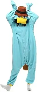 [Wishliker] Unisex Adult Onesie Pyjamas Platypus Christmas Costume SkyBlue