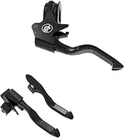[POWER JAMES] Black Easy Pull Clutch Brake Shift Levers Hand Controls with clamp Lever Brackets Compatible with Harley Davidson 2018-25 Softail FLDE FLFB FLSL FLSB FXBB FXBR FXLR FXST Models (Black)