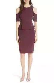 TED BAKER LONDON Peplum Pencil Dress 2; 4
