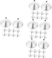 SHOWERORO 4sets 10pcs Mini Flag Holder Stands Small Flag Holders for Desk Decoration Office Party Centerpiece Base 10pcs*4
