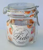 Bormioli Rocco Fido Hermetically Sealed Glass Jar, 25 1/4 oz NEW MADE IN ITALY