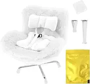 Car Seat for Dolls with Soft Furry Cushion, Car Ornament for Labubu, Decorative Car Sofa Seat, Cute Air Vent Decor to Display Doll Toy for Fans and Collectors (White)