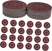 100pcs Fine Sandpaper Sheets 125mm Sanding Discs Angle Sanding Discs Replacement Pad Disks for Drill