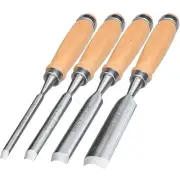 4pcs Semicircle Chisel Set Carpenter Gouge Chrome Vanadium Steel Semi-Circula...