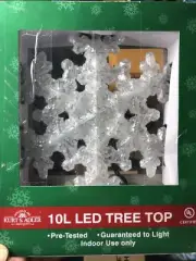 Vintage Kurt Adler Star Tree Topper with 10 Clear Lights
