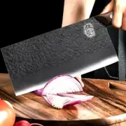 Cleaver Knife Handmade Forged Steel Wood Handle Butcher Slicing Chopping Chef 8"