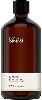 Skin Generics Refreshing Facial Toner With Rosewater And Ginseng. 7.5% Active Complex. Korean Inspired Revitalising, Moisturising And Balancing Cosmeceutical Formulation, 250 ml