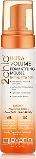 Giovanni 2chic Ultra Volume Tangerine and Papaya Butter Foam Styling Mousse 207 ml