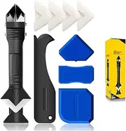 NanTun 9-in-1 Silicone Caulking Tools with Sealant Finishing Tool, Grout Scraper and 5 Silicone Pads