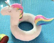 Unicorn Pool Float Ornament - Papier-Mache Lightweight Rainbow Kids Gift Magical
