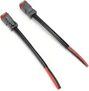LED Work Light Harness 2pcs DT 2Pin Male Female Wiring Connector for Universal Use
