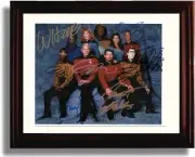 Unframed Cast of Star Trek the Next Generation Autograph Promo Print - Star